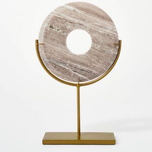 STUDIO MCGEE NEW marble disc decorative object -large 16.5”